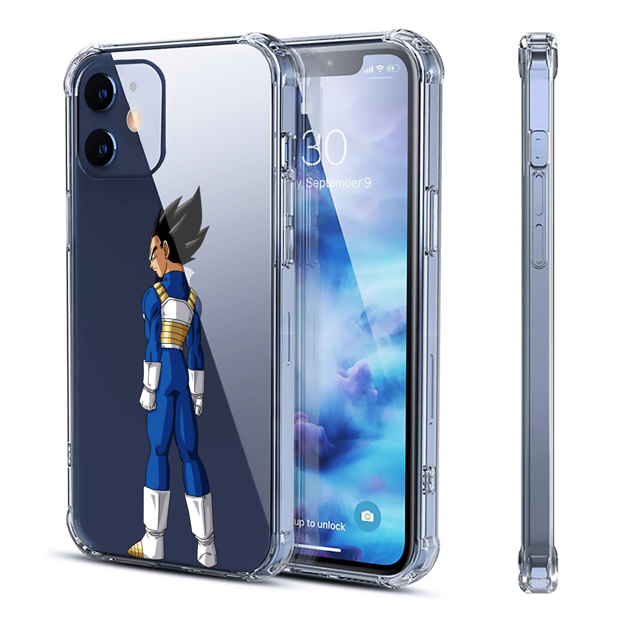 （画像用） ドラゴンボール ベジータ四世（Bejīta Yonsei）DRAGON BALL Vegeta IV 【iPhone 12シリーズ対応】透明スマホケース（クリアソフトケース）